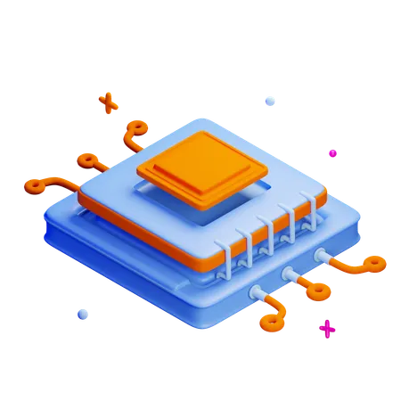 Microchip  3D Icon