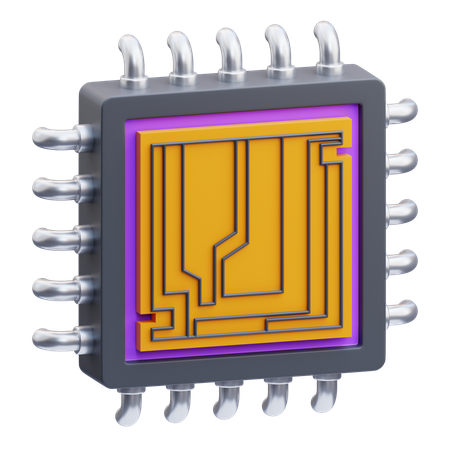 Microchip  3D Icon