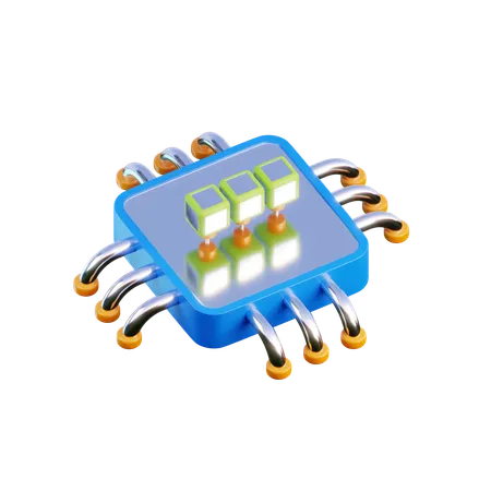 Microchip  3D Icon