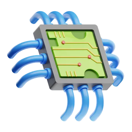 Microchip  3D Icon