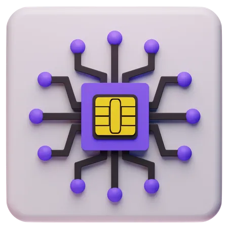 Microchip  3D Icon