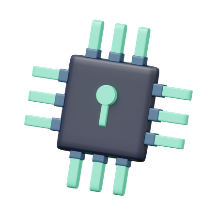 Microchip  3D Illustration