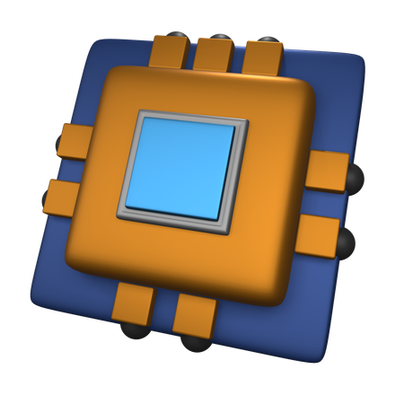 Microchip Cpu  3D Icon