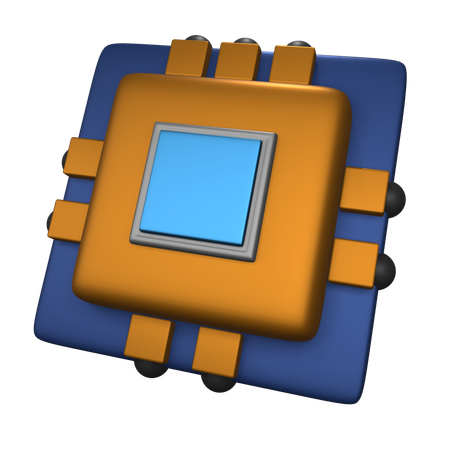 Microchip Cpu  3D Icon