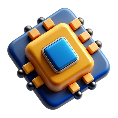 Microchip Cpu  3D Icon