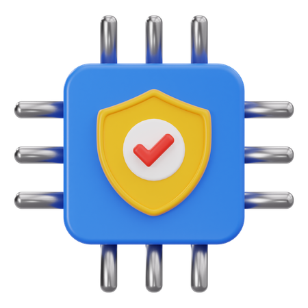 Microchip Security  3D Icon