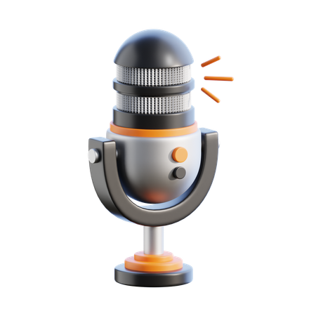 Microfone  3D Icon