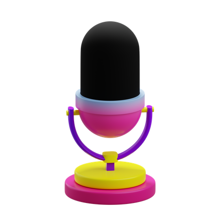 Microfone  3D Icon