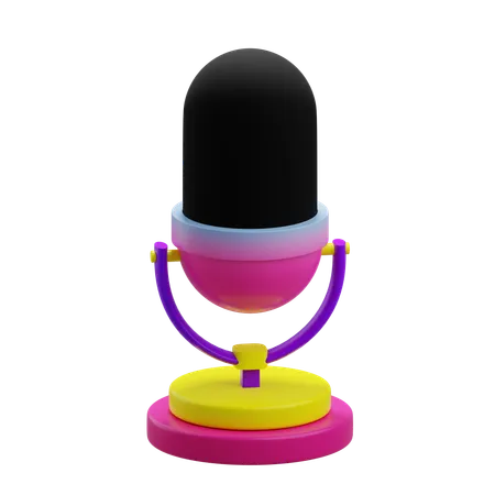 Microfone  3D Icon