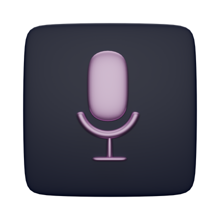 Microfone  3D Icon