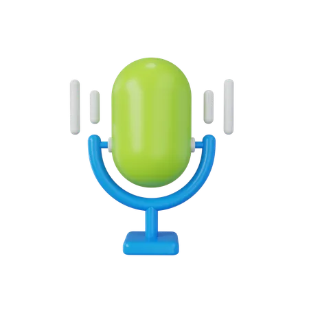 Microfone  3D Icon