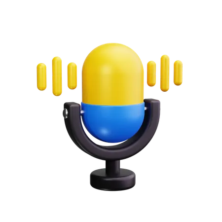 Microfone  3D Icon