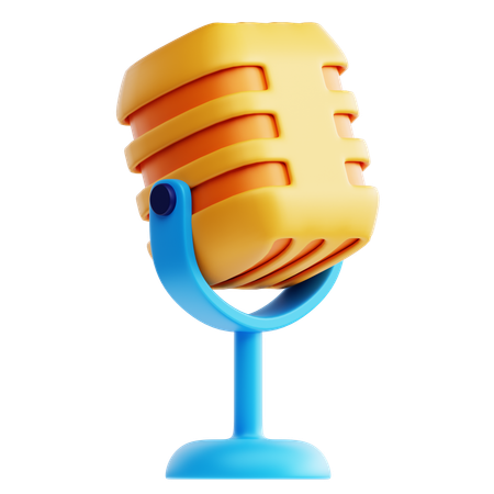 Microfone  3D Icon