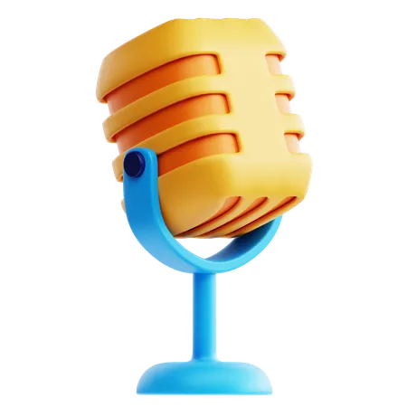 Microfone  3D Icon