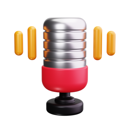 Microfone  3D Icon