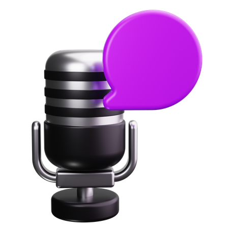 Microfone  3D Icon