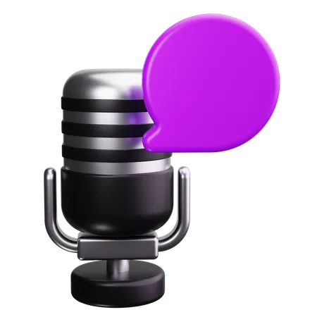 Microfone  3D Icon