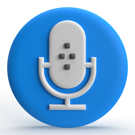 Microfone  3D Icon