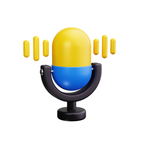 Microfone  3D Icon