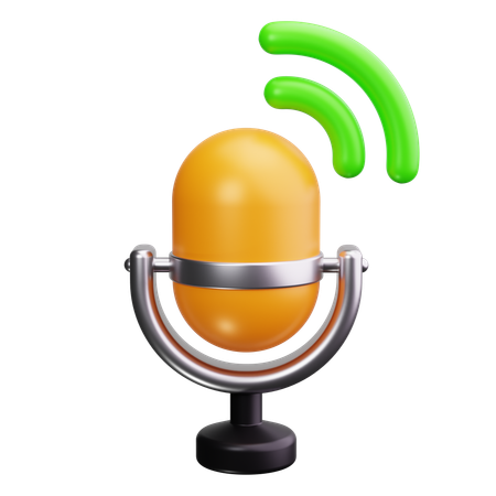 Microfone  3D Icon