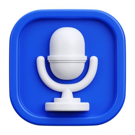 Microfone  3D Icon