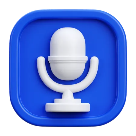 Microfone  3D Icon