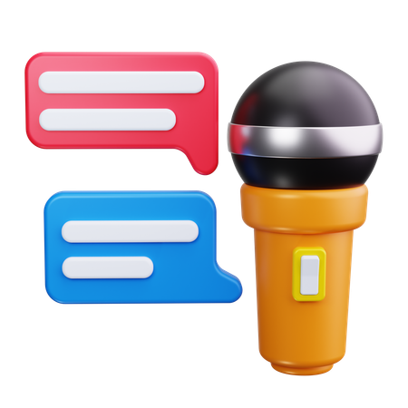 Microfone  3D Icon