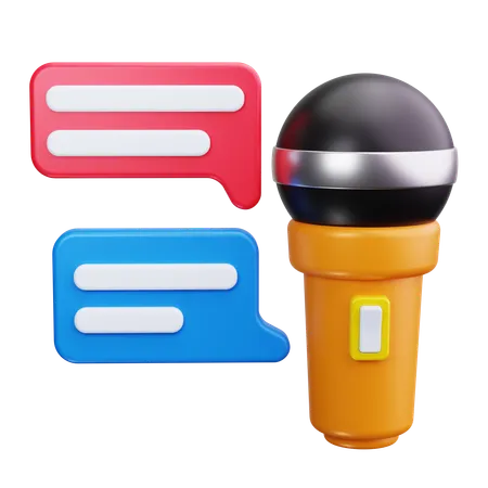 Microfone  3D Icon