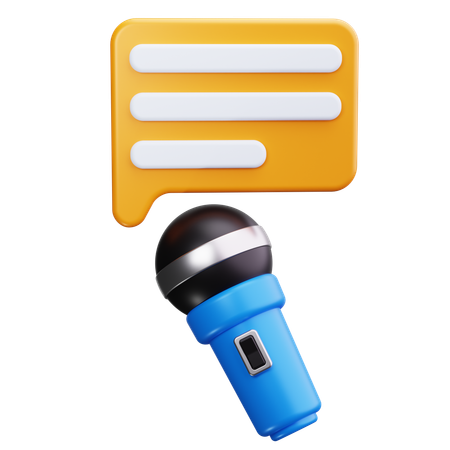 Microfone  3D Icon