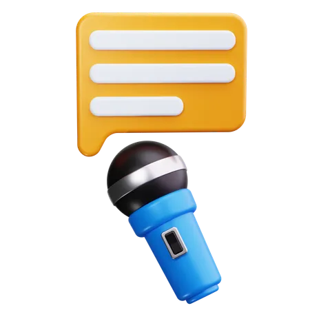 Microfone  3D Icon