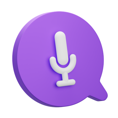 Microfone  3D Icon
