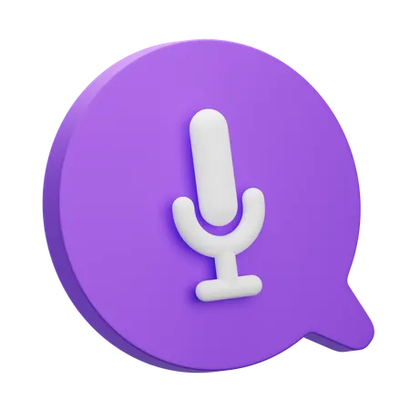 Microfone  3D Icon