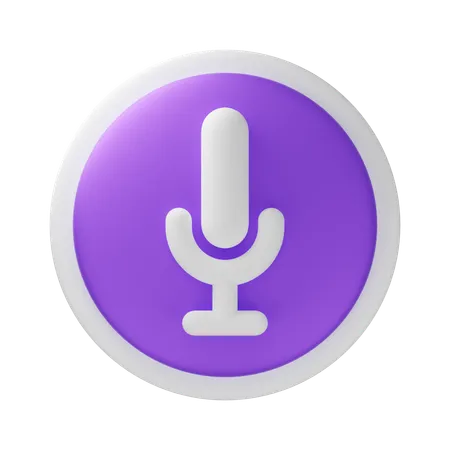 Microfone  3D Icon