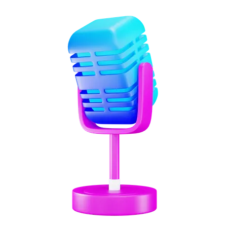 Microfone  3D Icon