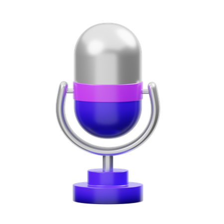 Microfone  3D Icon