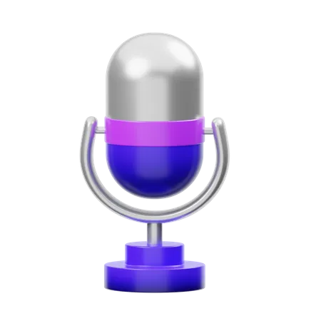 Microfone  3D Icon