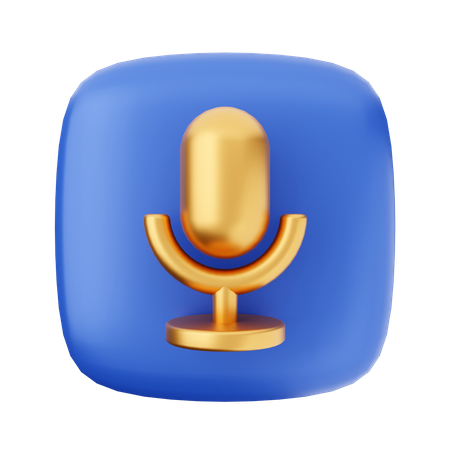 Microfone  3D Icon