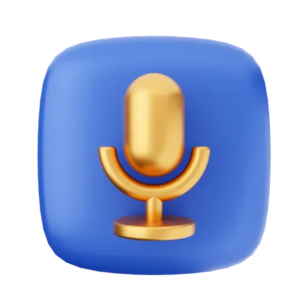 Microfone  3D Icon