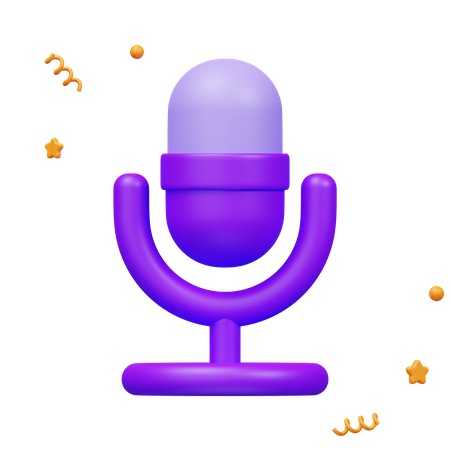 Microfone  3D Icon