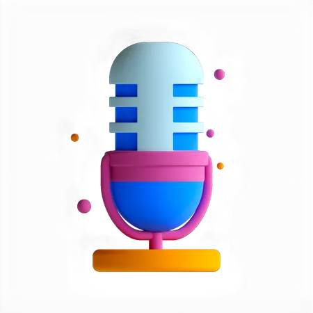 Microfone  3D Icon