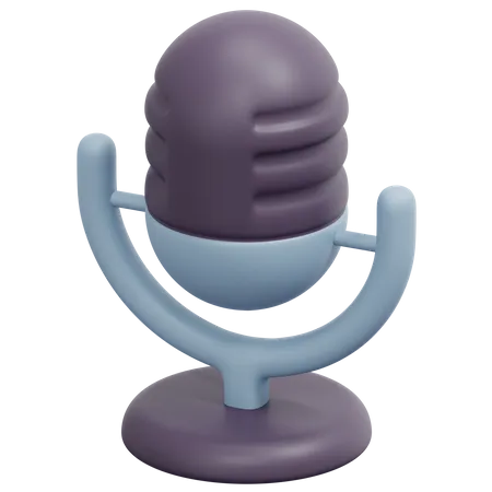 Microfone  3D Icon