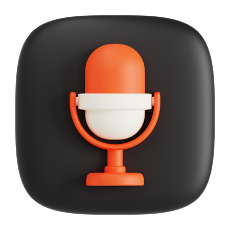 Microfone  3D Icon