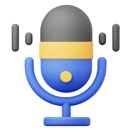 Microfone  3D Icon