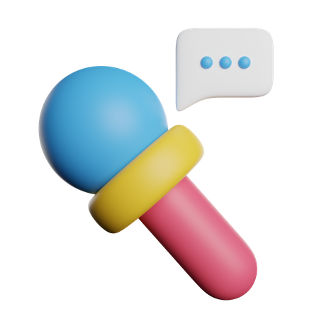 Microfone  3D Icon