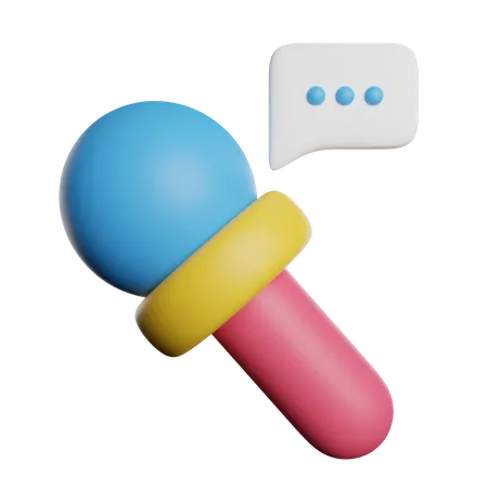 Microfone  3D Icon