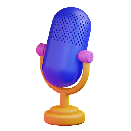 Microfone  3D Icon