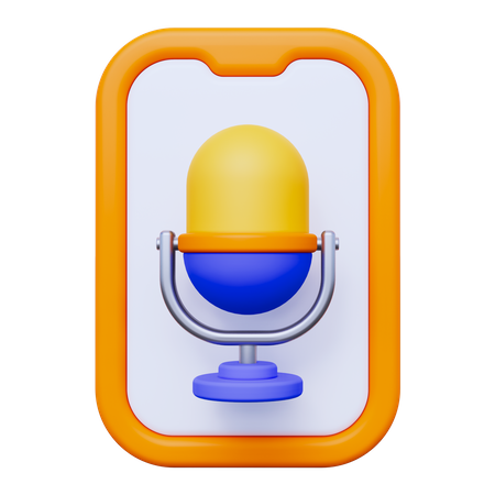 Microfone  3D Icon