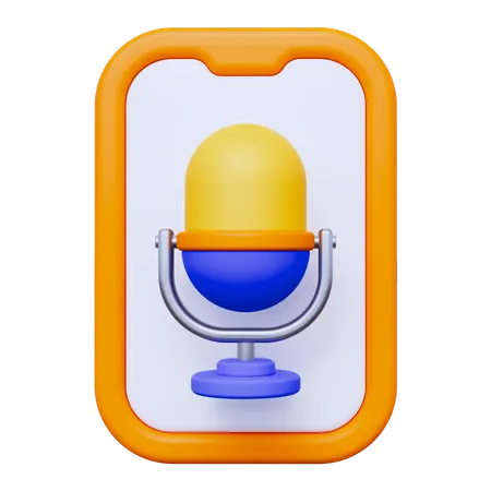 Microfone  3D Icon