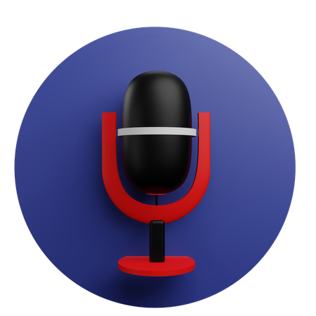 Microfone  3D Icon