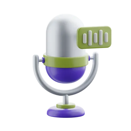 Microfone  3D Icon